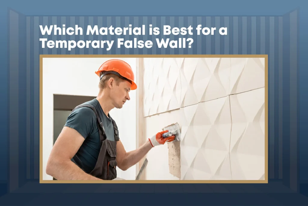temporary false wall material